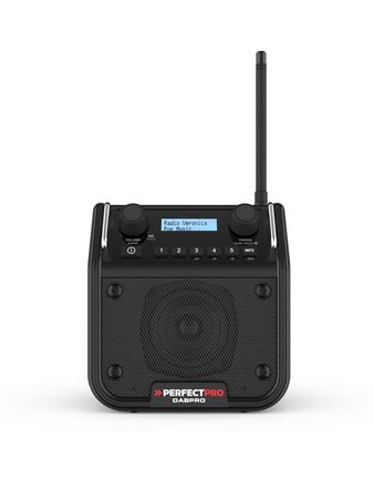 Radio de chantier PerfectPro DABPRO avec alimentation secteur ou 4 piles C
