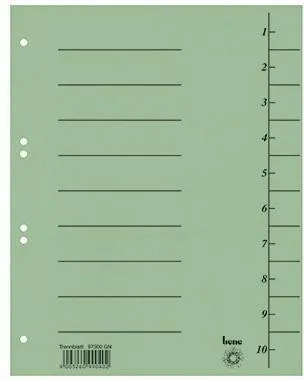 Feuilles de séparation bene DIN A4 250 g/m² vert, 1 paquet = 100 feuilles