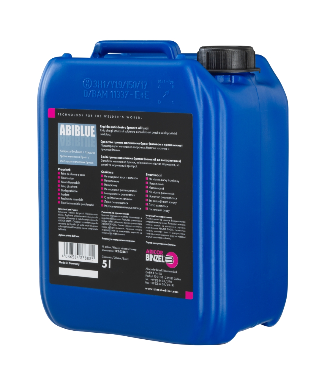 ELMAG ABIBLUE 20 l - Émulsion anti-projections (indice coloré)