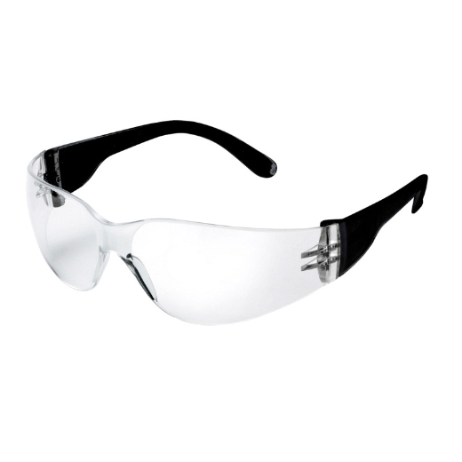Lunettes de protection ELMAG incolores noir & logo ELMAG - PC 2 mm anti-rayures et anti-buée