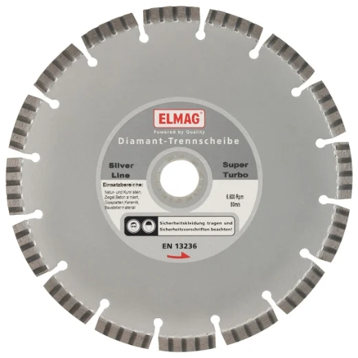 Disque diamant PREMIUM LINE ELMAG - ASPHALTE (alésage : 25,4 mm)