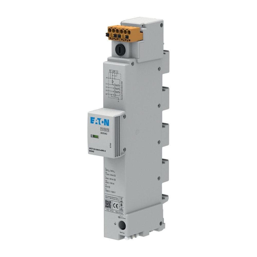 Parafoudre et limiteur de surtension Eaton SPZT123-300/3 NPE-S, 240V, 1,5kV, IP20