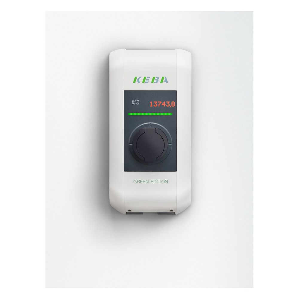 Keba Wallbox c-series P30-ES240022-E0R-GE, 22kW, IP54, IK10, plastique, blanc pur/gris anthracite, 121919