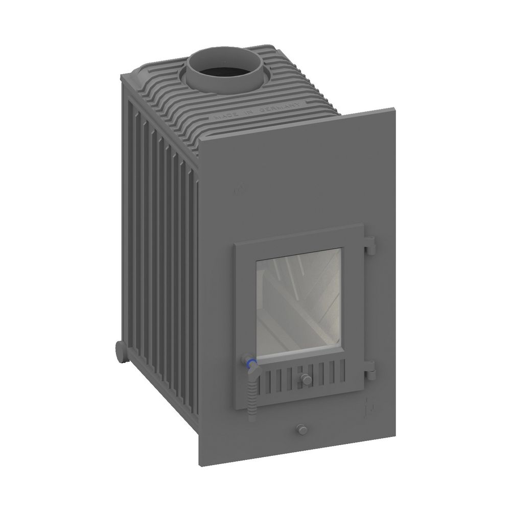 Camina Schmid Insert de chauffage SH11G bois, 11 kW, avec habillage intérieur pierres latérales longues et pierres de plafond