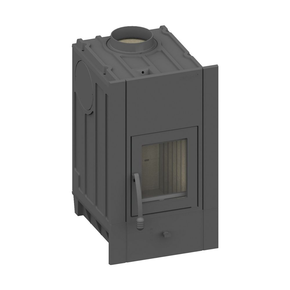 Insert de chauffage Schmid Olsberg Profi 7 bois, 7 kW, avec garniture intérieure en chamotte, LF14
