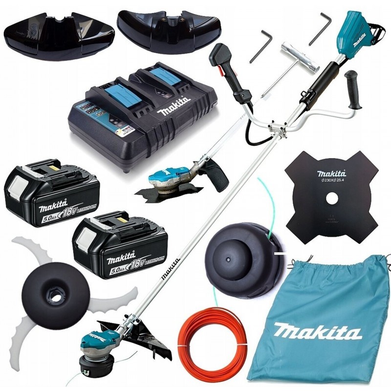 VENTE Makita DUR368APT2 Débroussailleuse sur batterie Li-ion LXT (2x5,0 Ah/18V) EMBALLAGE ENDOMMAGÉ