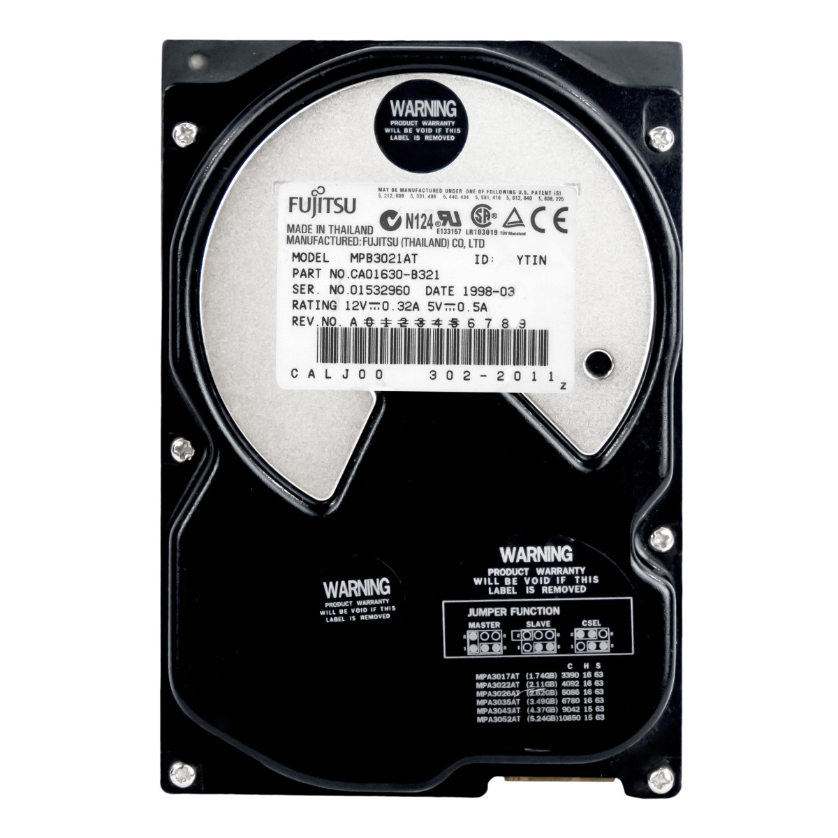 FUJITSU 2.1 Go 5.4K ATA 3.5'' MPB3021AT
