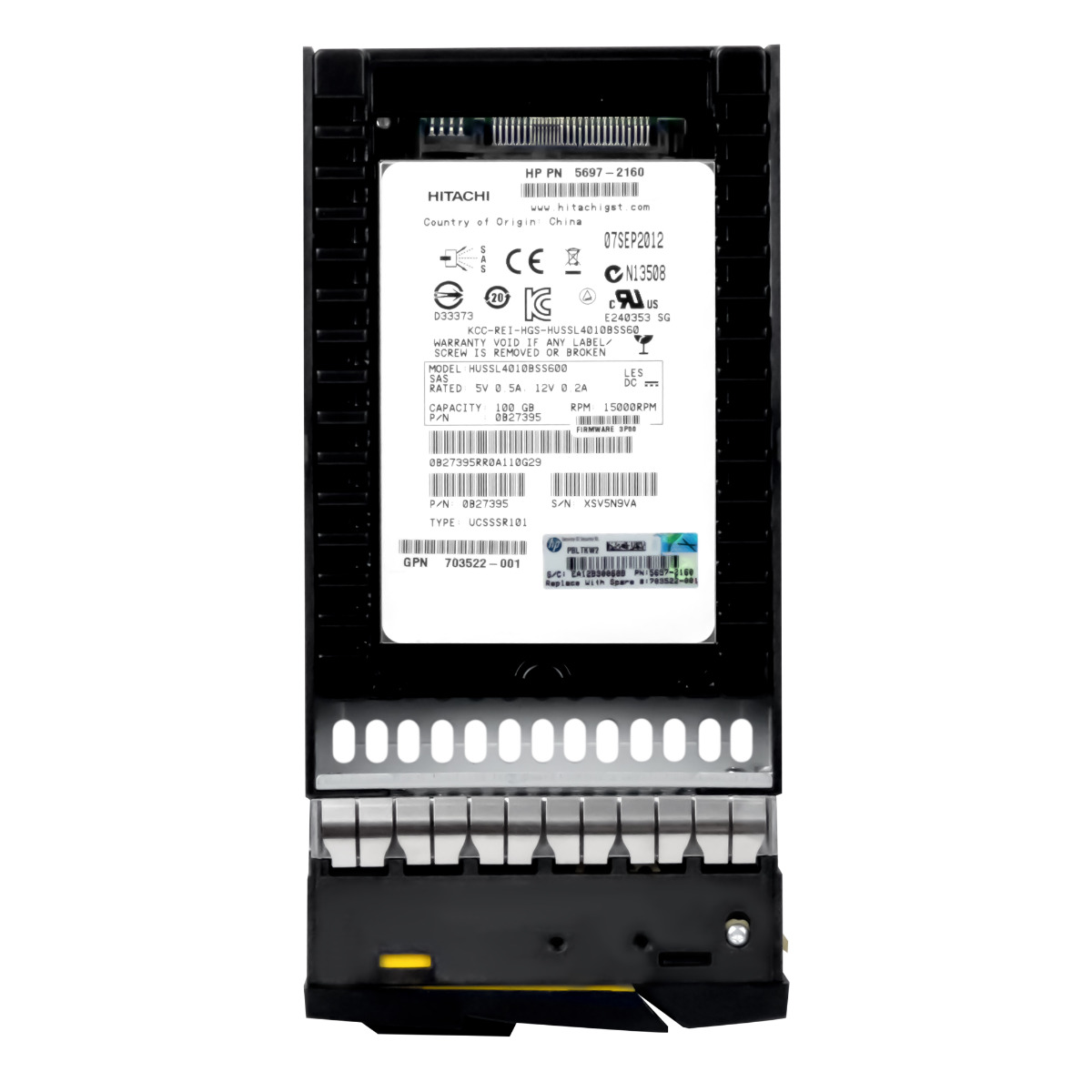 HP 703522-001 100 Go SAS 6 Gbps SLC 2,5'' HUSSL4010BSS600