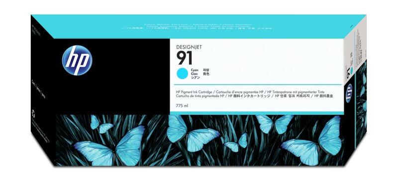 Cartouche d'encre cyan HP Original 91 775 ml (C9467A)