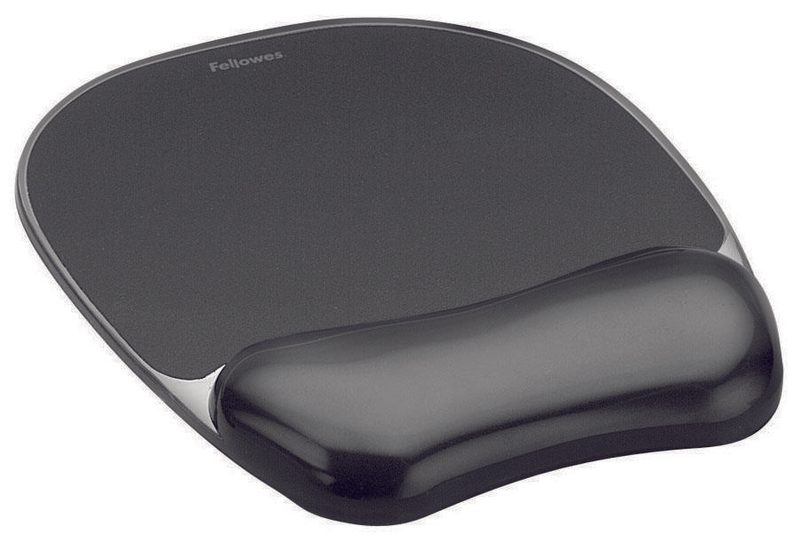 Tapis de souris Fellowes avec repose-poignet Crystals Gel noir