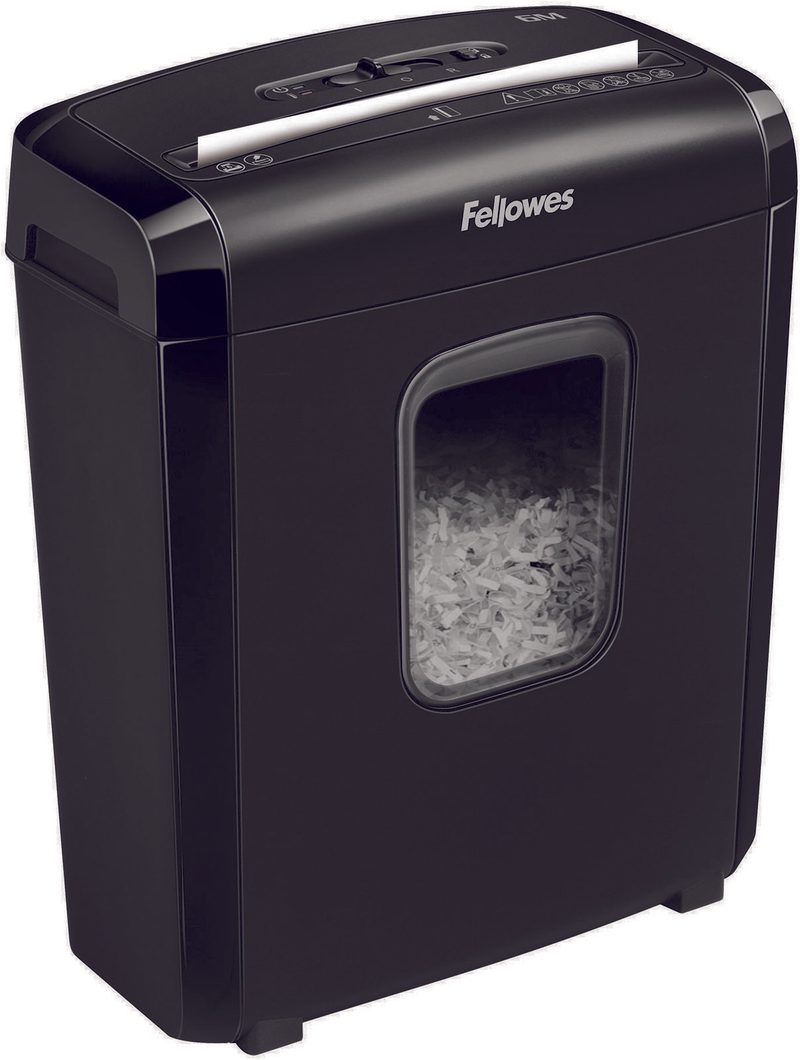 Broyeur de documents Fellowes Powershred 6M à coupe croisée pour jusqu'à 6 feuilles noir