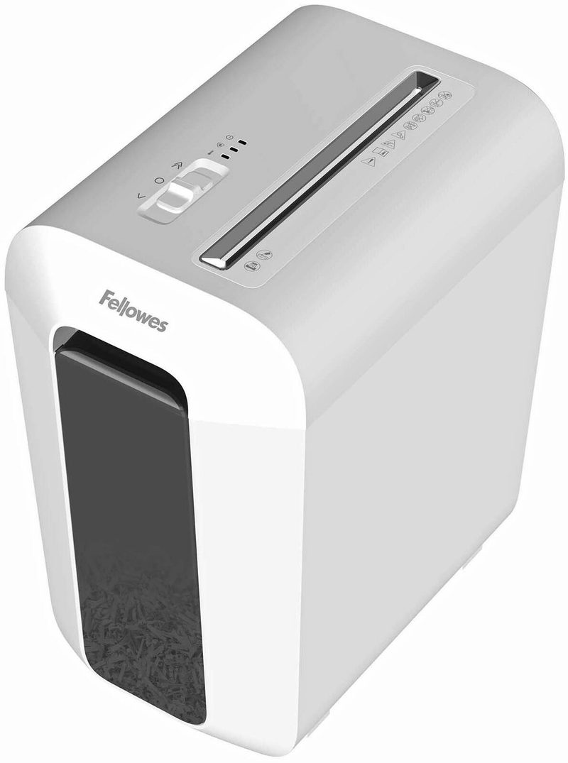 Broyeur de documents Fellowes Powershred LX65 avec coupe en particules - Blanc