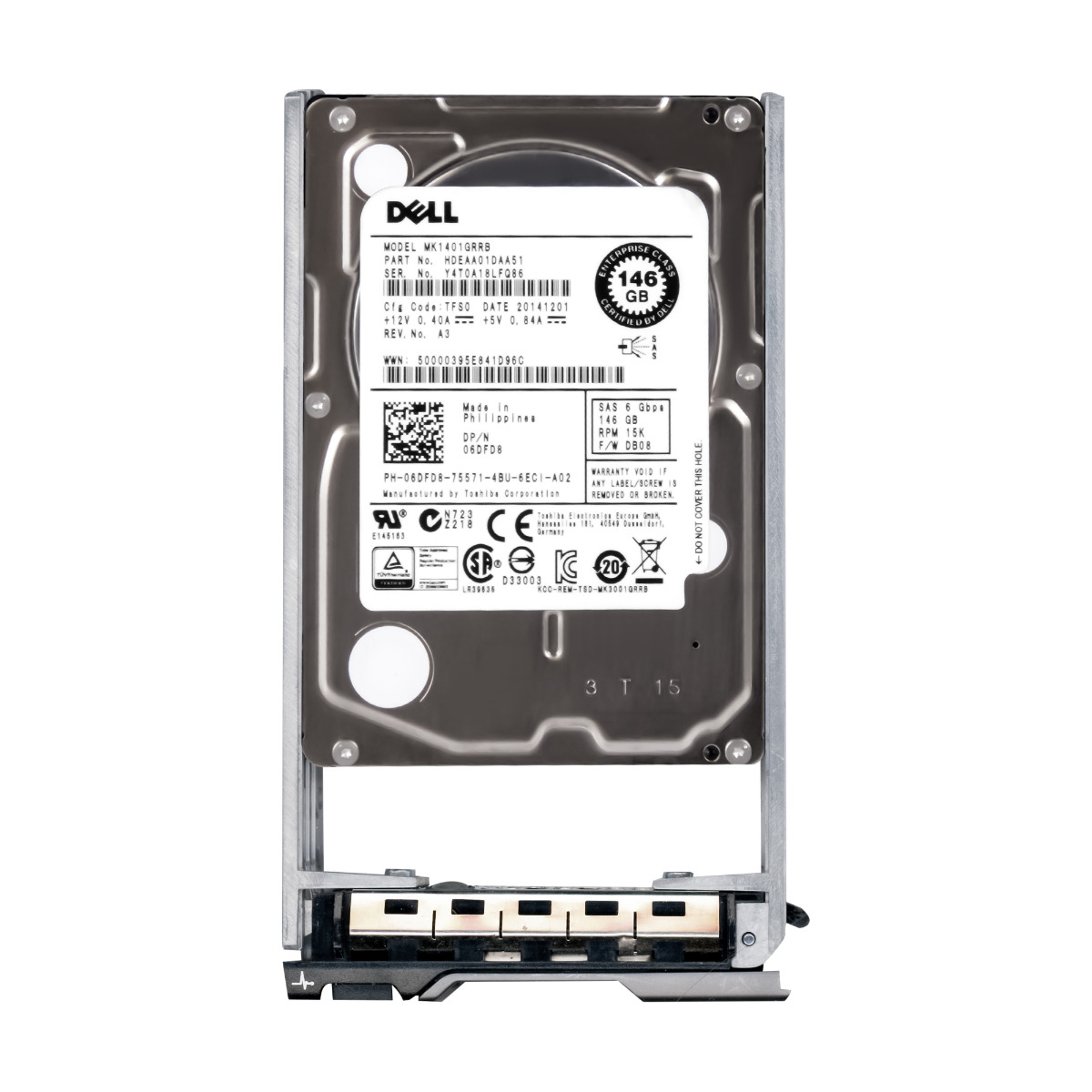 DELL 06DFD8 146 Go 15K 32 Mo SAS-2 2,5'' MK1401GRRB