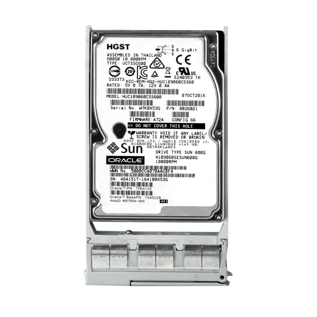 SUN 7064135 7045228 600 Go 10K 64 Mo SAS-2 2,5'' H109060SESUN600G