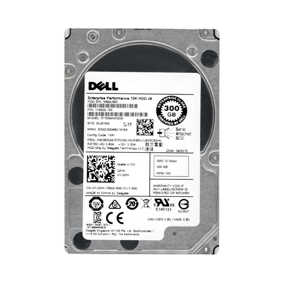 DELL 0YJ2KH 300 Go 10K 128 Mo SAS-3 2,5'' ST300MM0008