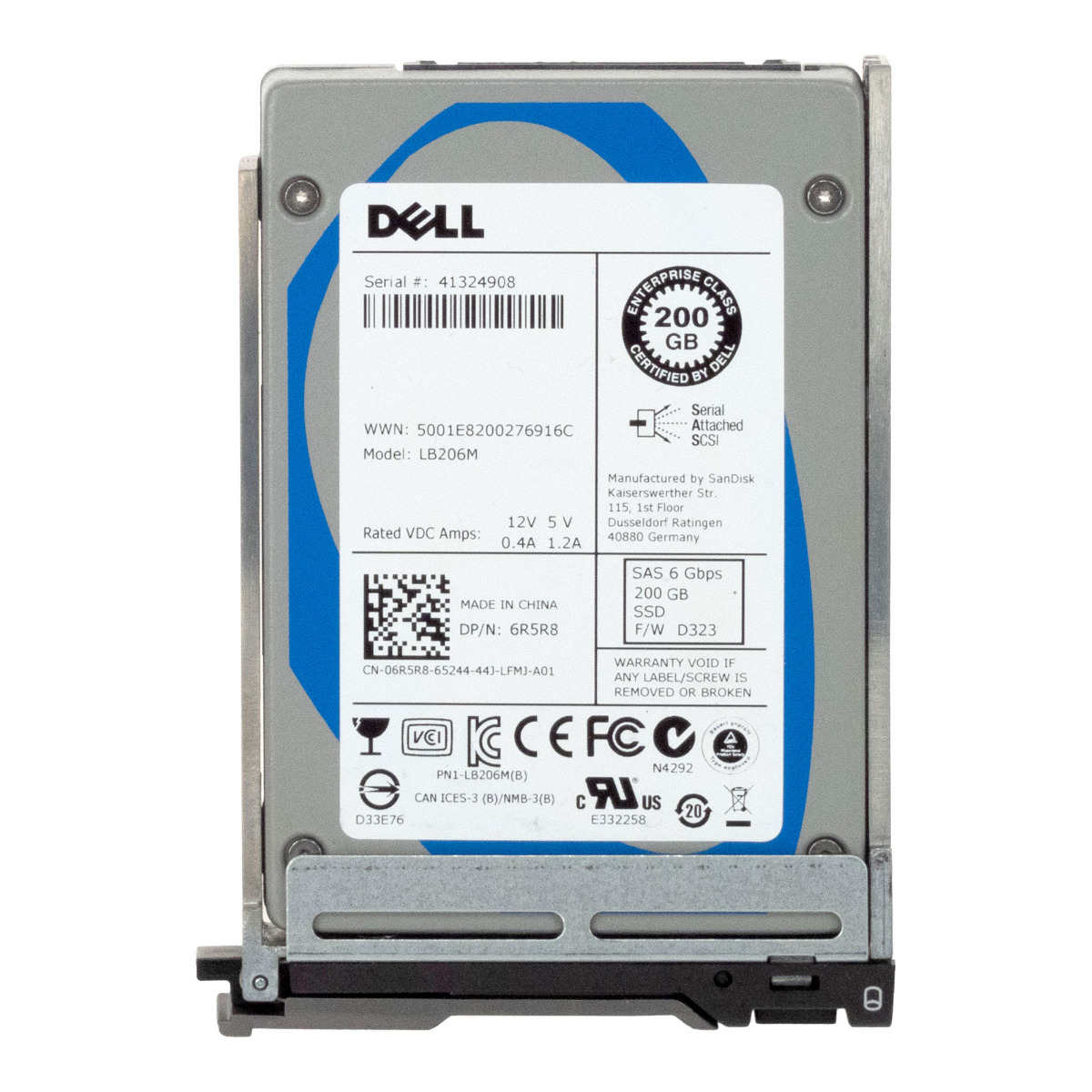 DELL 06R5R8 200 Go MLC SAS-2 2,5'' LB206M
