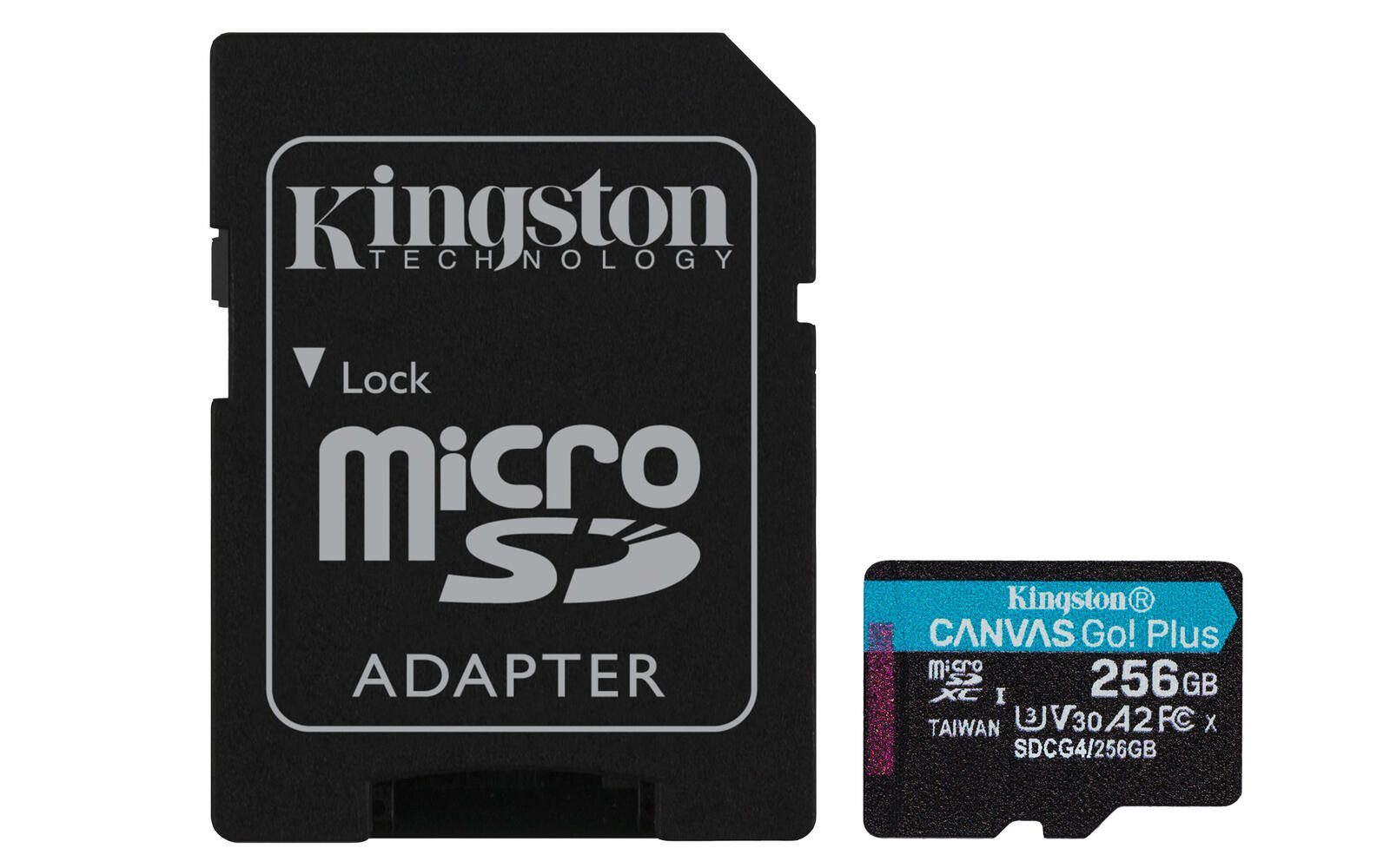 Carte mémoire microSD Kingston Canvas Go! Plus - 256 Go - Adaptateur microSD inclus