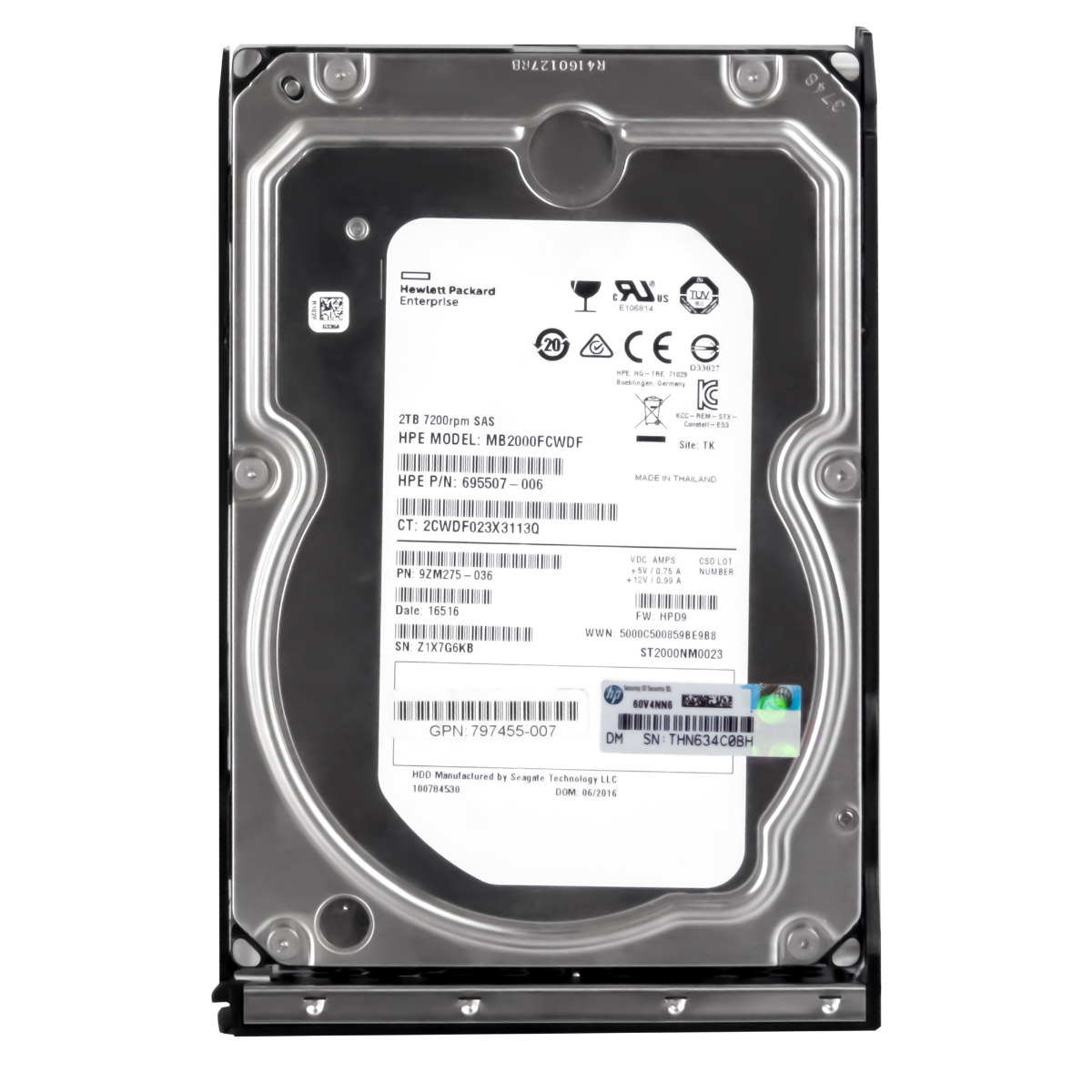 HP 797526 2 To 7,2K 128 Mo SAS-2 3,5'' MB2000FCWDF