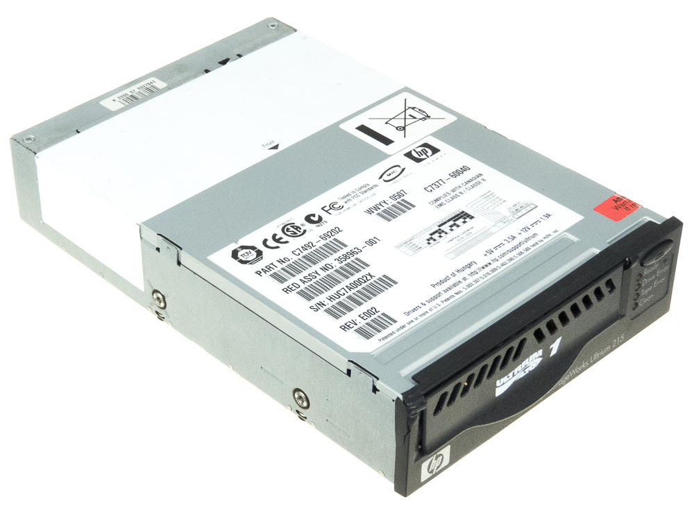 HP C7492-69202 / C7377-60040 Cartouche LTO1 ULTRIUM 215 SCSI 5,25'' HH 100/200 Go