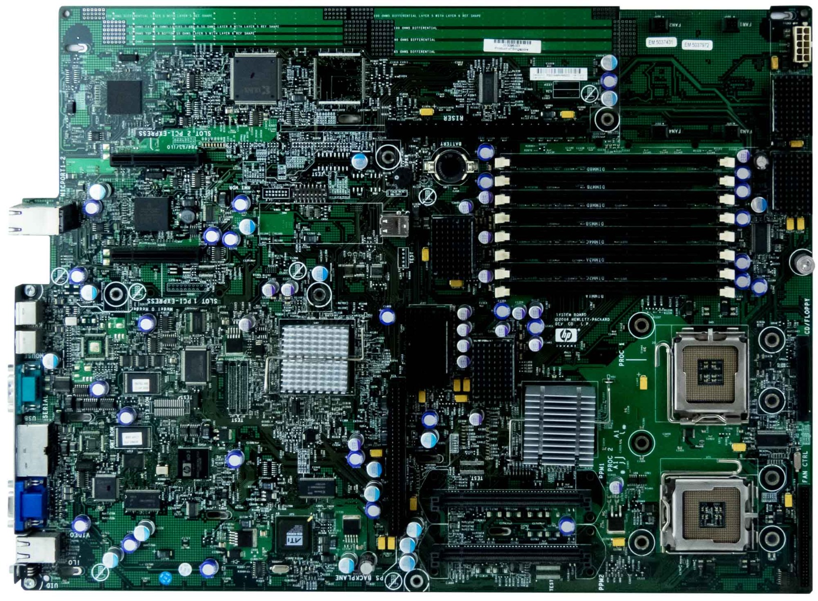HP 436526-001 013096-001 CARTE MÈRE DOUBLE SOCKET LGA771 DDR2 pour ProLiant DL380 G5