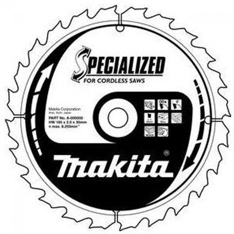 Lame de scie pour scies circulaires sur batterie Makita B-09139 136 x 10 mm, 24 dents