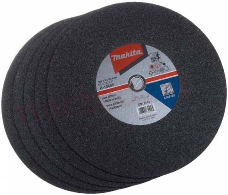 Makita B-10665-5 Disque de tronçonnage 355x3x25,4 mm acier (5 pièces) — lot de 5 pièces
