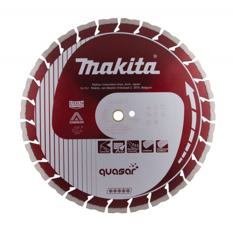 Makita B-13471 Disque de tronçonnage diamanté Quasar 400 x 25,4 x 12 mm