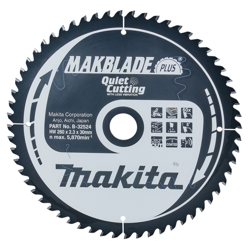 Lame de scie Makita B-32524 pour scie circulaire 260 mm 60 dents