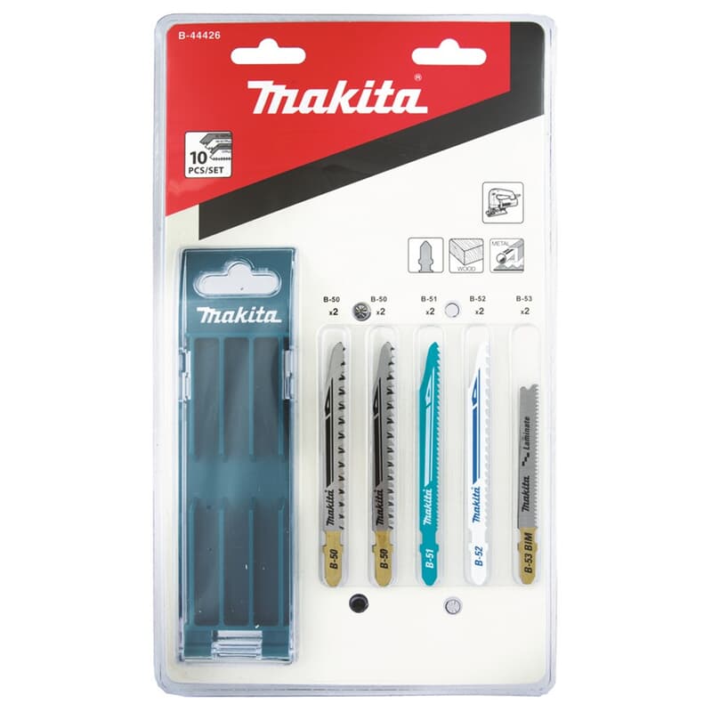 Jeu de lames de scie sauteuse Makita B, 10 pièces - B-44426