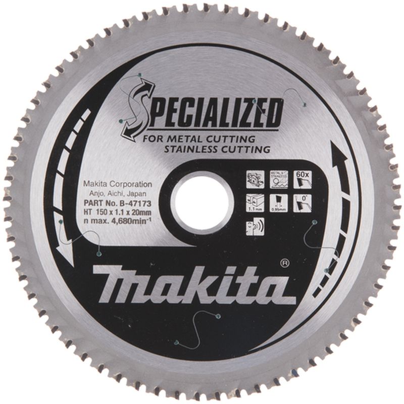Makita Lame de scie pour inox 150x20 mm 60Z = old B-47173