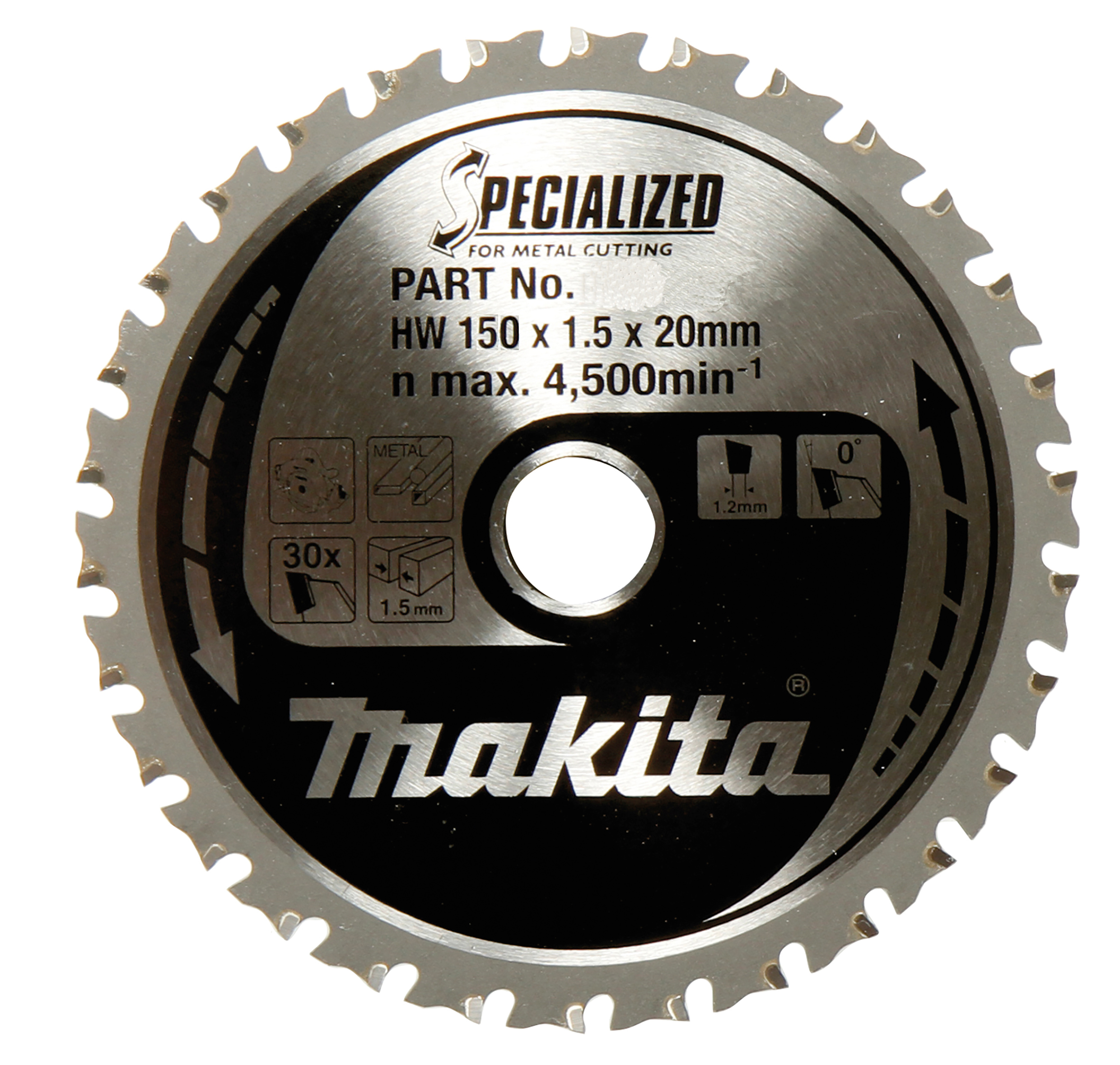 Lame de scie Makita pour aluminium 150x20x52Z - B-47064