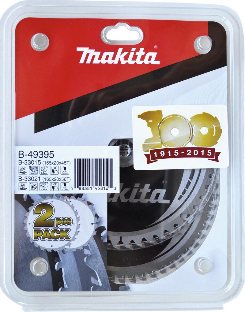 Jeu de lames de scie circulaire Makita B-49395 HM 2 pièces — lot de 2 pièces