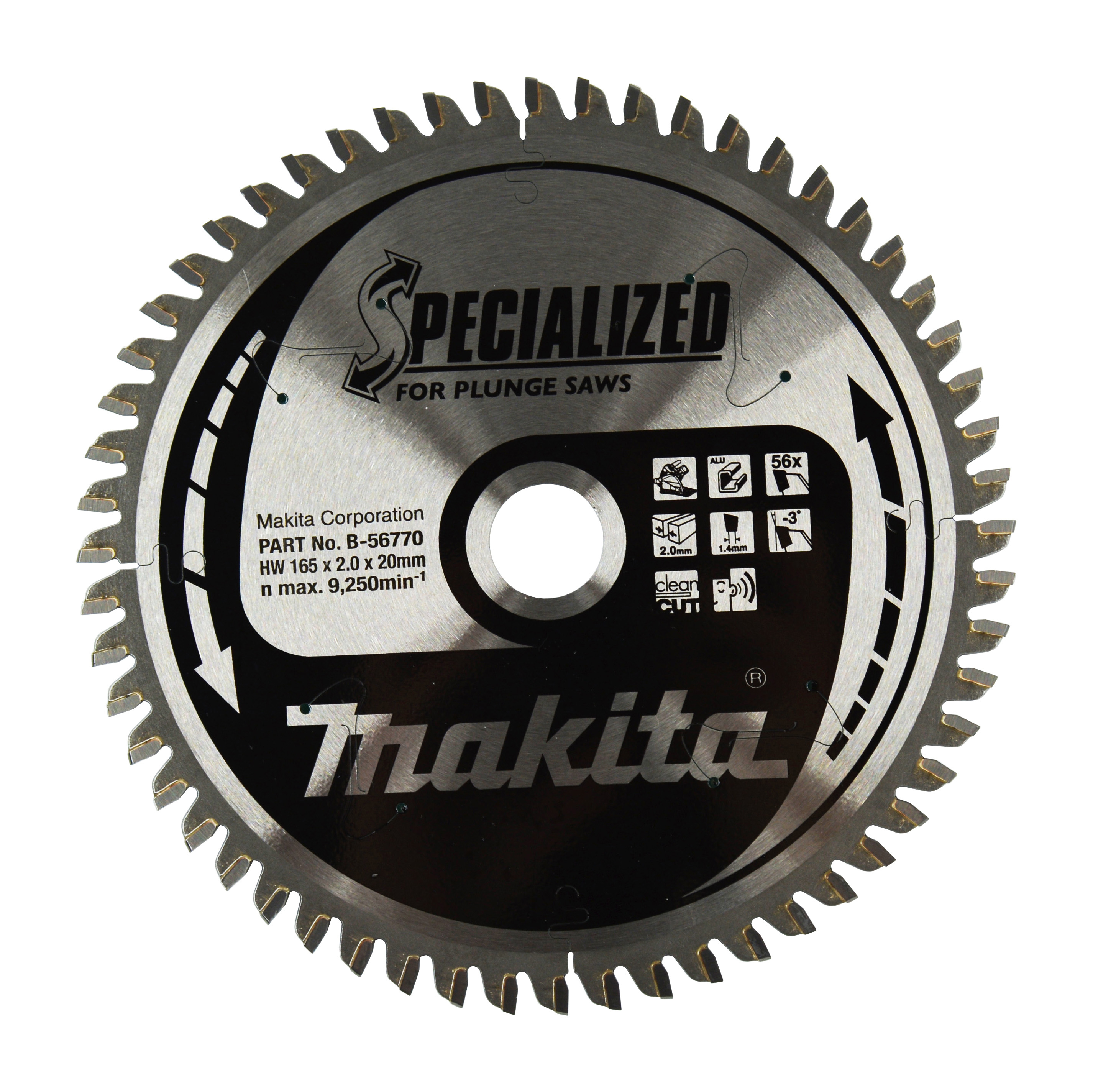 Makita SPECIALIZED Lame de scie 165x20x56Z - B-56770