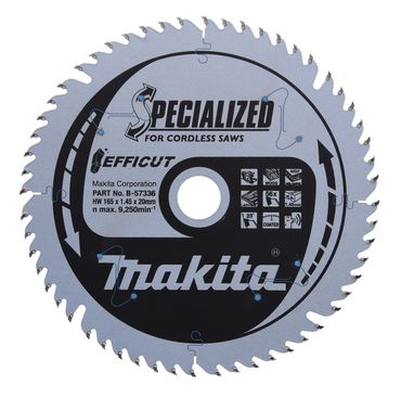 Lame de scie circulaire Makita EFFICUT 165 x 20 x 56 dents, B-57336