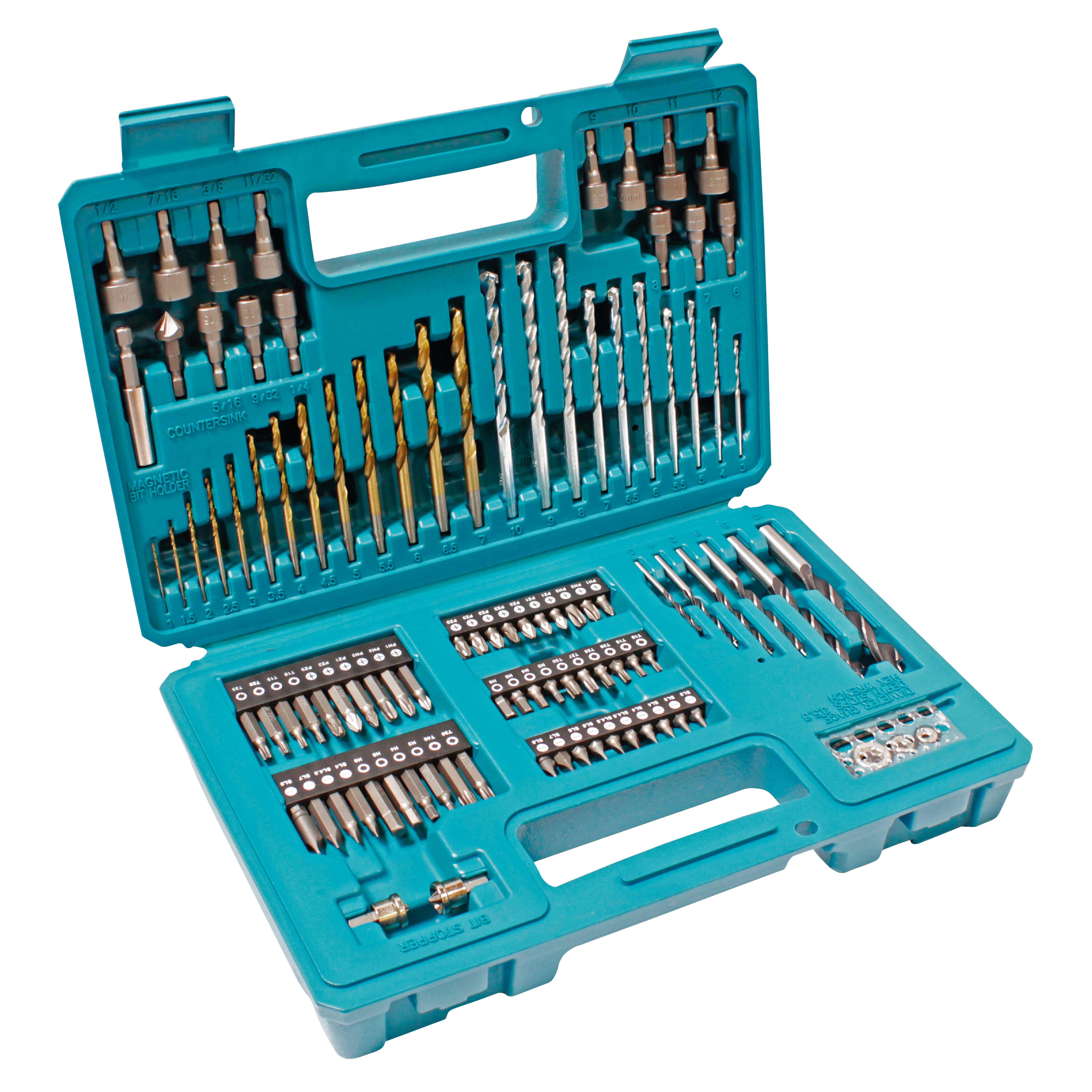Kit de forets Makita, 102 pièces - Forets - Bits - Insertions de clés à douille - B-68432