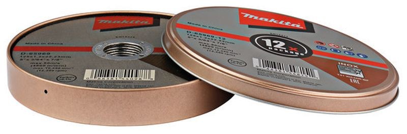 Disque de découpe Makita 125 x 1,2 mm INOX, INOX - 125 mm - 1,2 mm - D-65969-12