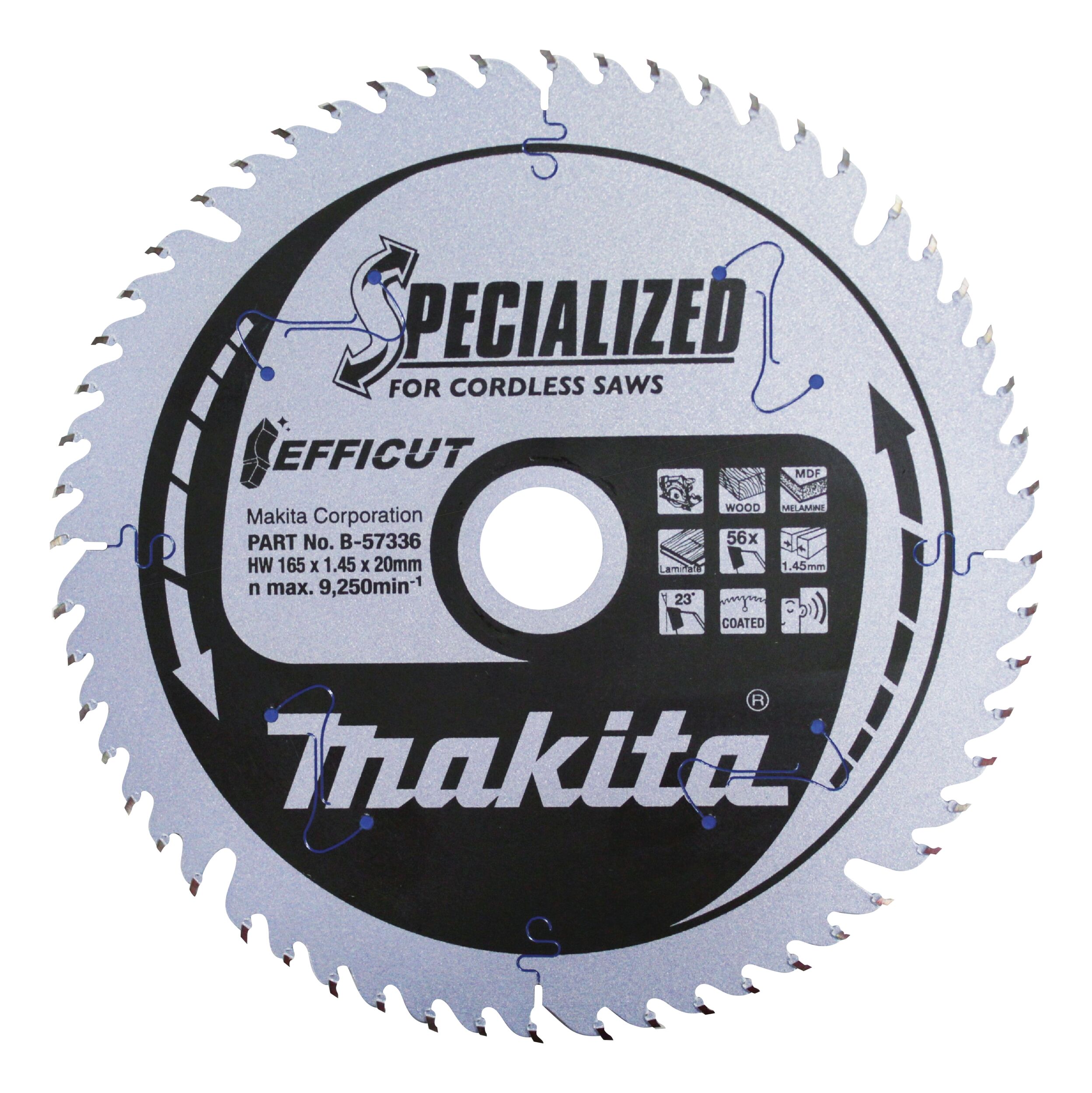 Lame de scie Makita B-69325TCT Efficut pour métal 150x20mm 33Z (anciennement B-69288)