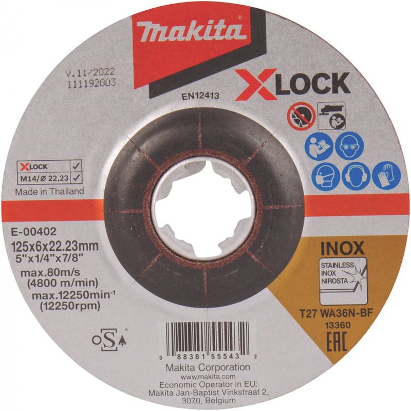 Disque à ébarber Makita 125 x 6 mm WA36N-BF - E-00402