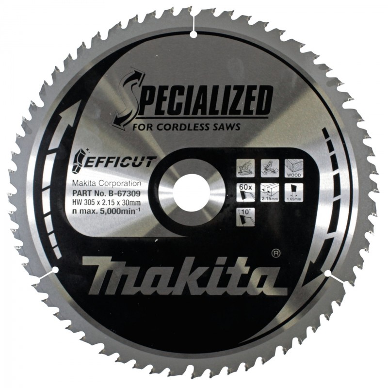 Makita E-06971 Lame de scie Efficut 216 mm x 30 mm 45 dents