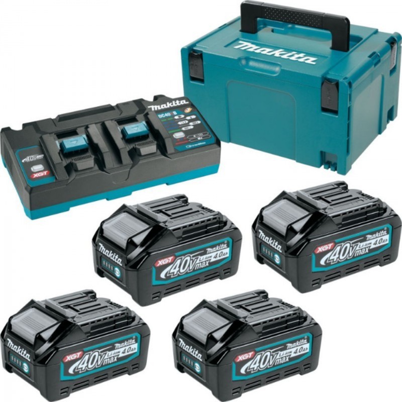Makita 191U28-6 kit de démarrage Li-ion XGT 40V 4xBL4040 + 1xDC40RB + Makpac