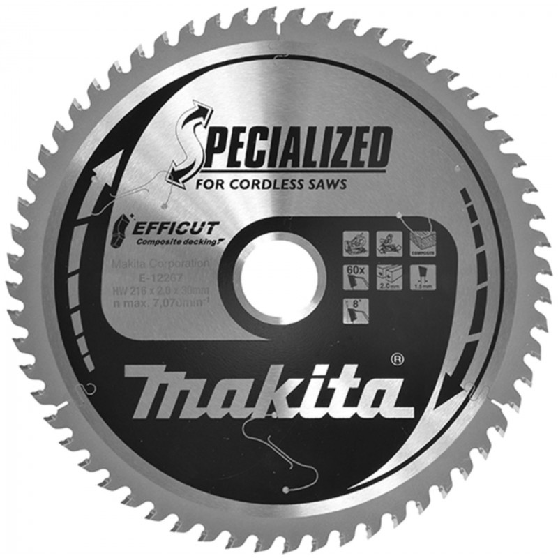 Makita E-12267 Lame de scie Efficut 216x2x30 mm 60 dents