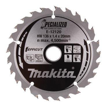 Lame de scie circulaire Makita EFFICUT 136x20x25Z, E-12120