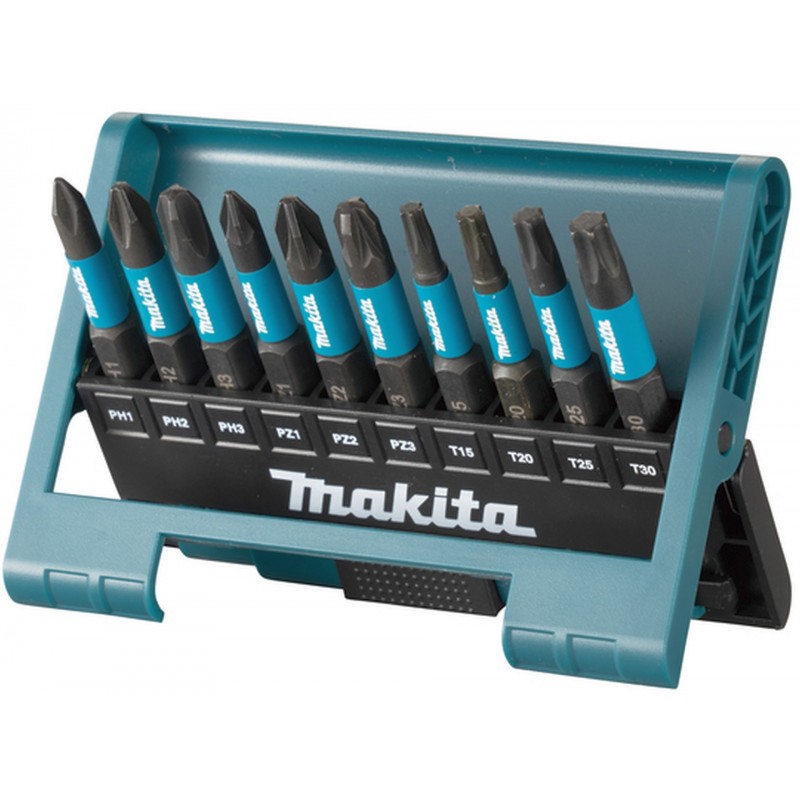Set de mèches Makita 10 pièces Impact Black, PH/PZ/T — lot de 10 pièces