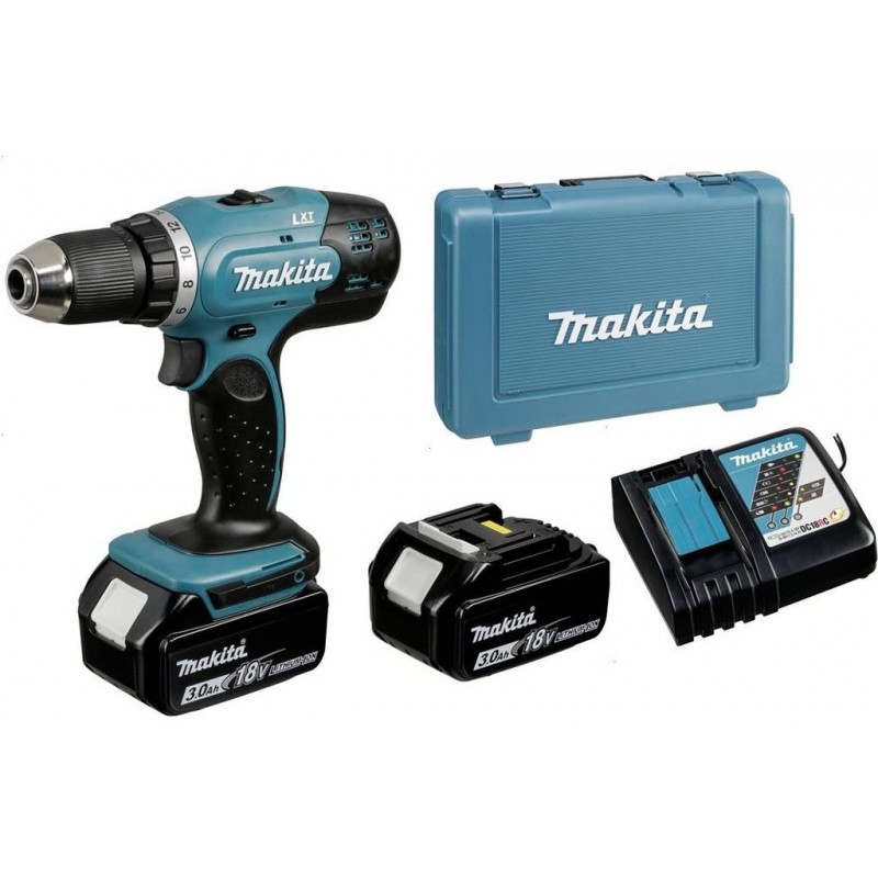 Makita DDF453RFE Perceuse-visseuse sans fil (2 x 3,0 Ah/18 V) Coffret
