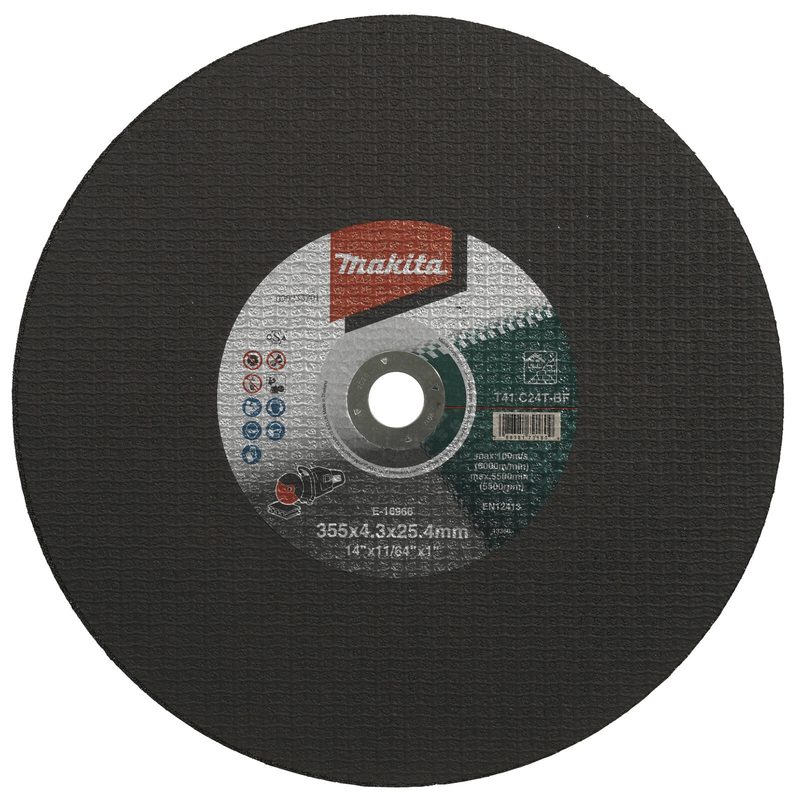 Disques de tronçonnage Makita 355x4,3x25,4 E-16966-5, 5 pièces — lot de 5 pièces