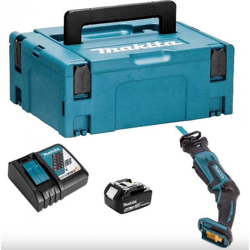 Makita DJR183RT1J Scie sauteuse sans fil (18V/1x5,0Ah) Makpac