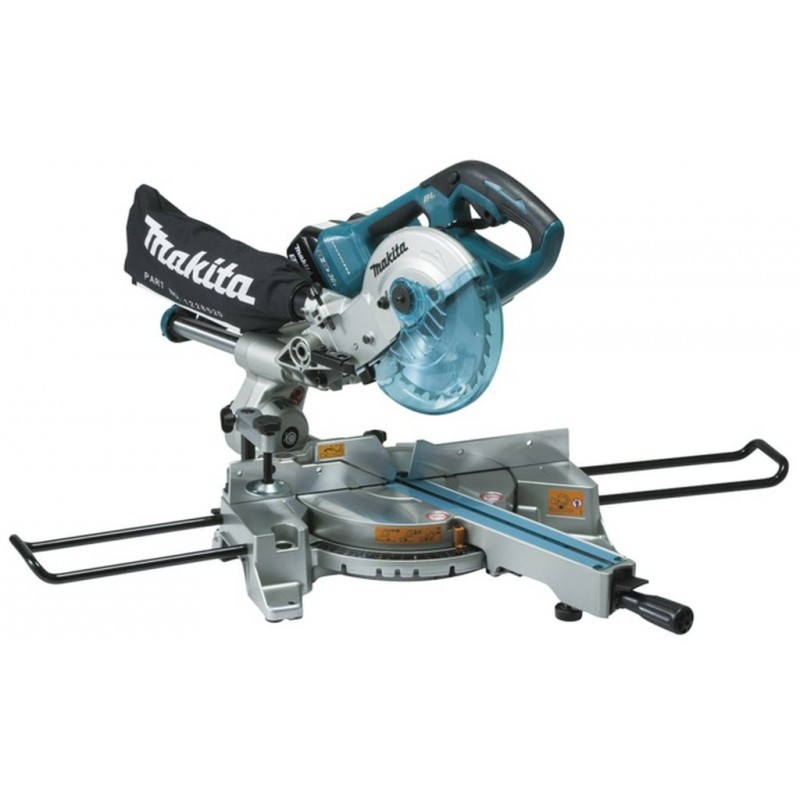 Makita DLS714NPT2 Scie à onglet et à coupe d'onglet sur batterie 190 mm, Li-ion LXT 2x18V/5,0 Ah