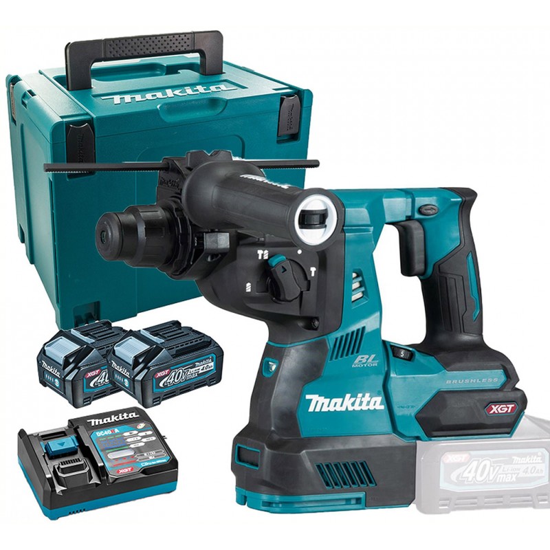 Makita HR003GM201 Perforateur combiné SDS-Plus sur batterie Li-ion XGT (2x4,0Ah/40V) Makpac