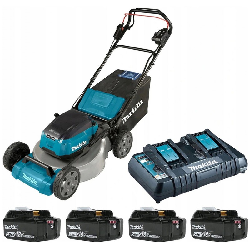 Makita DLM462PT4 Tondeuse à gazon sur batterie 460 mm Li-ion LXT (4x5,0Ah/18V)