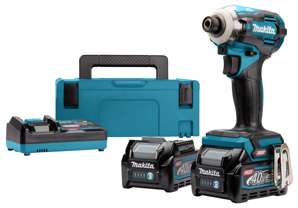 Makita TD001GM201 Visseuse à chocs sur batterie (1/4"/220Nm) Li-ion XGT, 2x 40V/4,0Ah